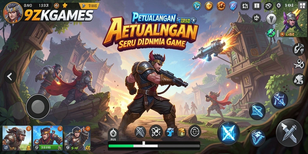Gameplay seru dan mendebarkan dalam 9ZKGAMES.