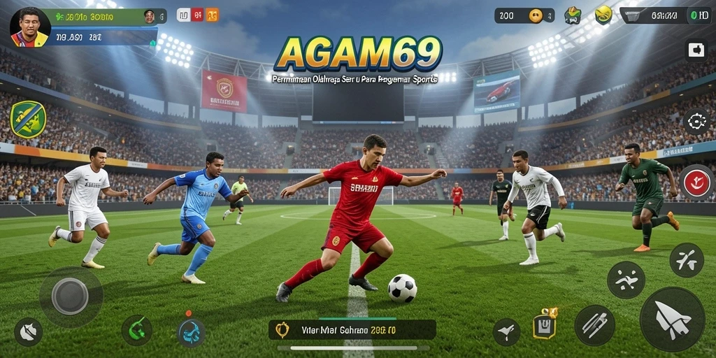 Screenshot menampilkan momen seru dalam pertandingan olahraga di AGAM69.
