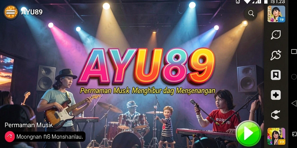Tampilan gameplay AYU89 yang seru dan interaktif untuk peminat musik.