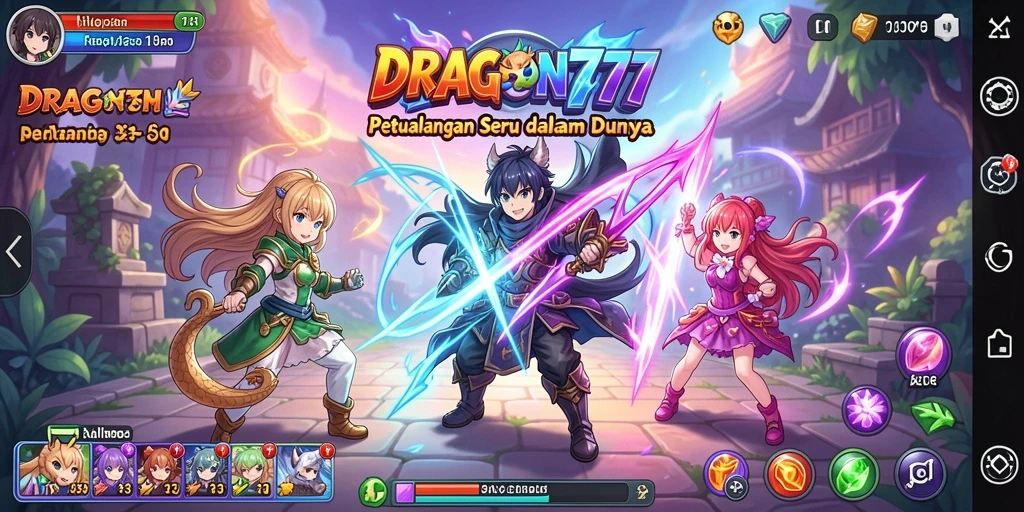 Tangkapan layar gameplay DRAGON777 yang menakjubkan dan dinamis.