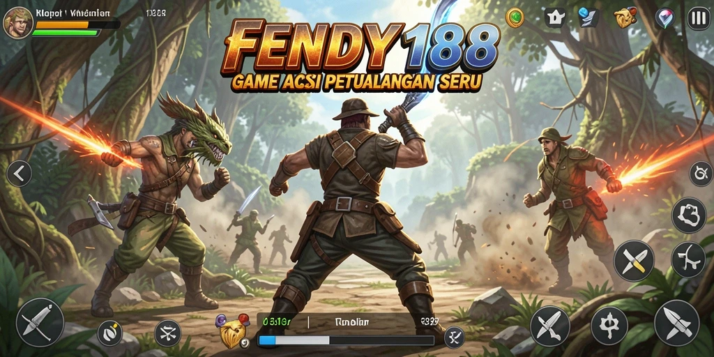 Tampilan aksi menegangkan dalam gameplay FENDY188.