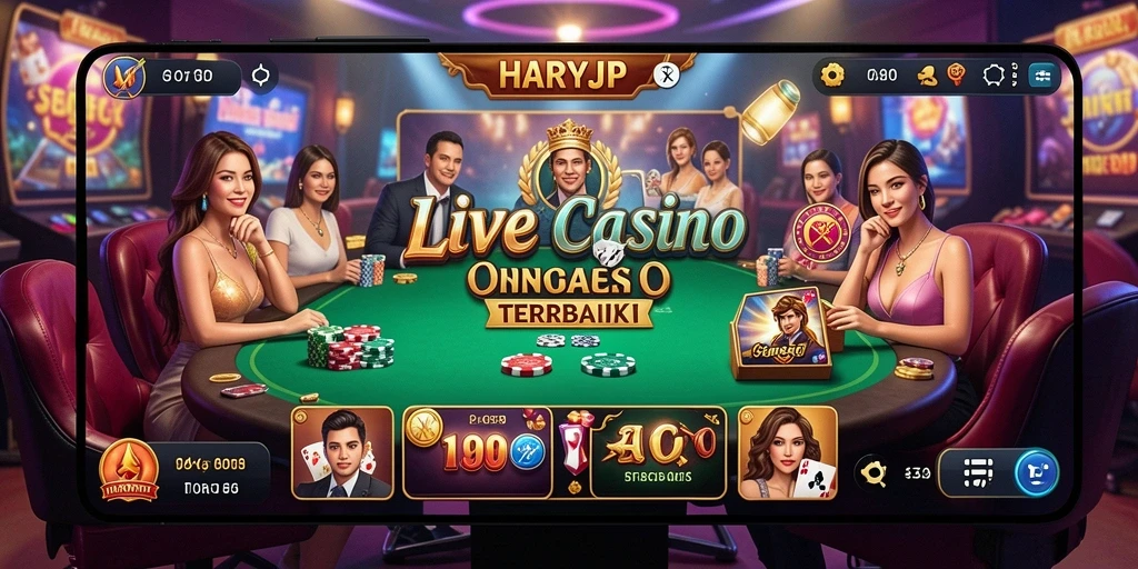 Tampilan menarik gameplay Live Casino HARAPJP dengan dealer profesional.