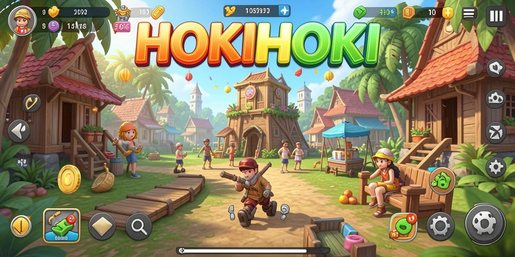 Tangkapan layar HOKIHOKI menampilkan gameplay simulasi yang menarik.