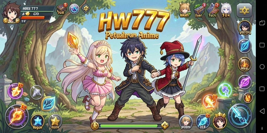 Tampilan menarik dari gameplay Anime di HW777.