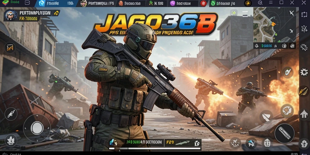 Tangkapan layar dari gameplay mendebarkan JAGO368 yang penuh aksi.