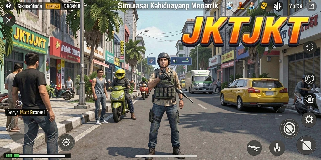Gameplay menarik dari JKTJKT dengan interaksi karakter.