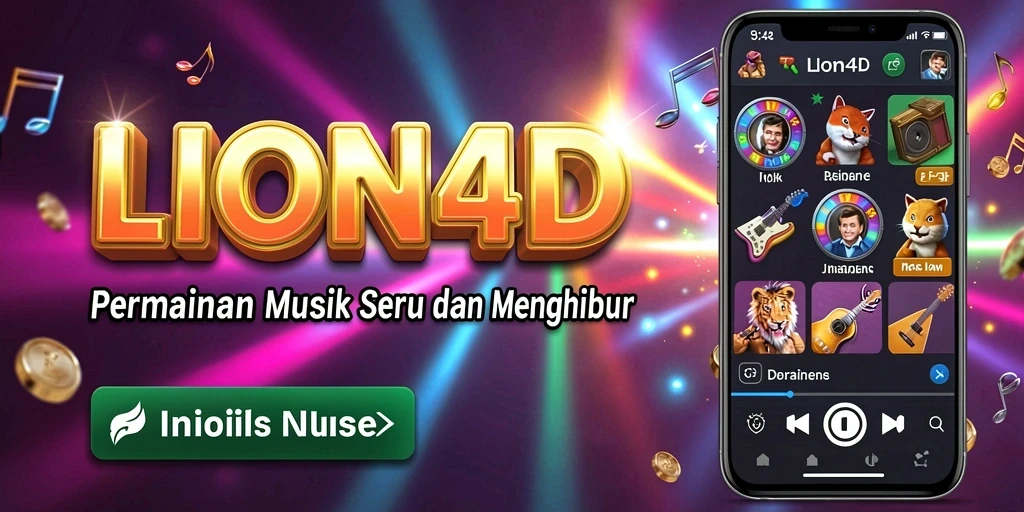 Screenshot gameplay LION4D menampilkan pemain yang sedang menikmati permainan musik.