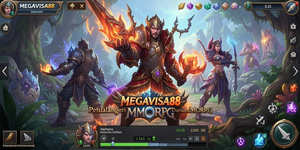 Tampilan gameplay seru di MEGAVISA88 dengan pertarungan epik.