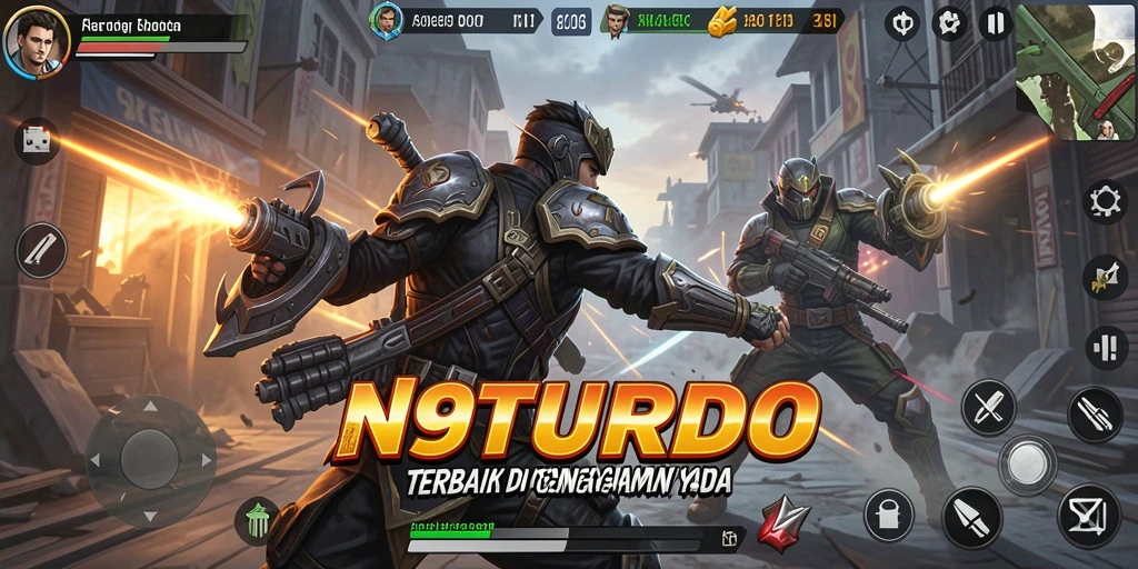 Tangkapan layar pertarungan intens di N9TURBO.
