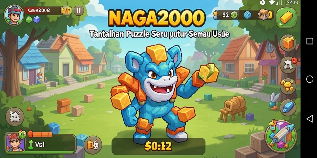 Gameplay seru dalam NAGA2000 dengan berbagai puzzle menantang.