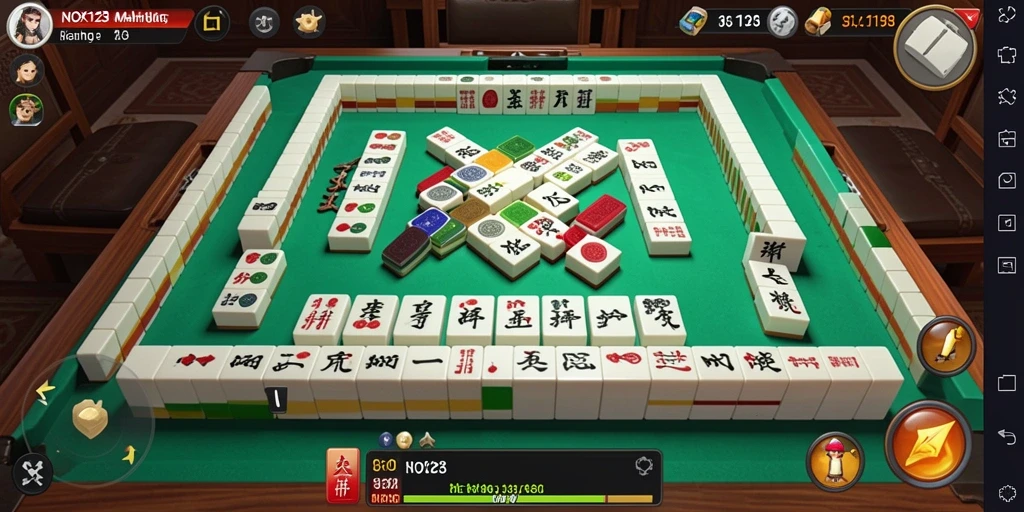 Tampilan gameplay Mahjong yang menawan dan menarik di NOX123.