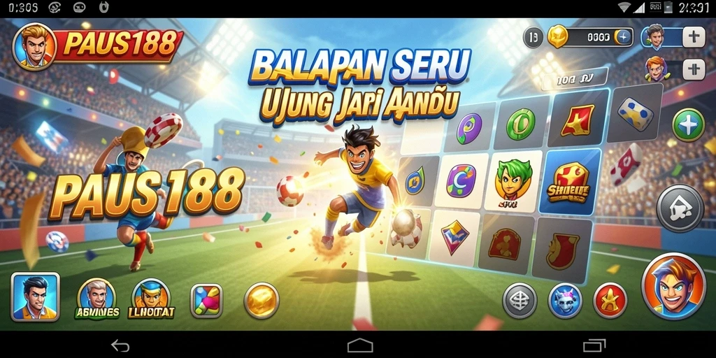 Tampilan seru dari gameplay balapan PAUS188 yang mendebarkan.