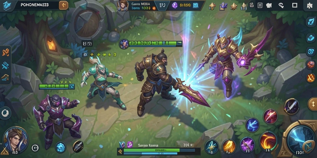 Tampilan gameplay seru dan dinamis dari POHONEMAS33.