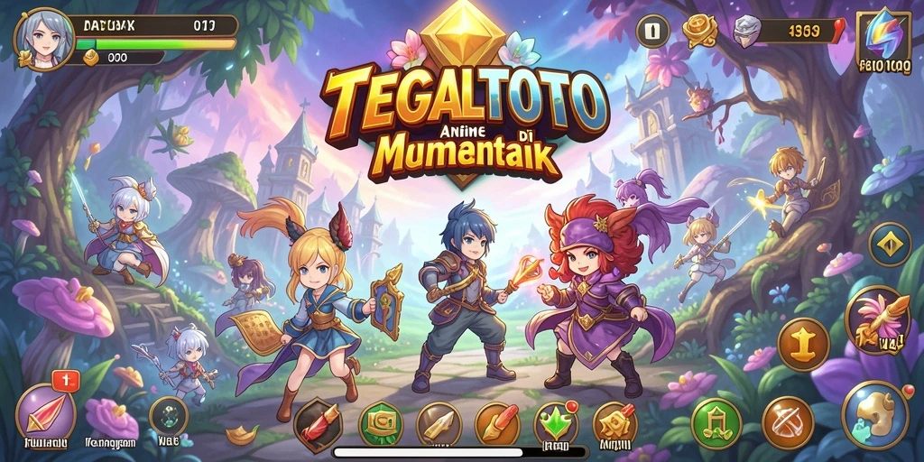 Screenshot gameplay TEGALTOTO menampilkan pertarungan seru dengan karakter Anime.