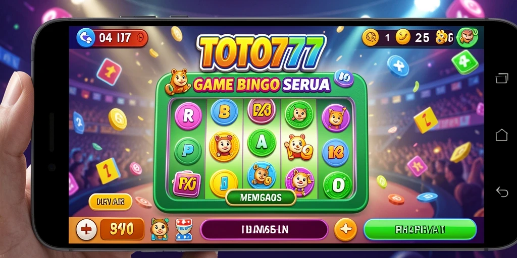 Screenshot gameplay TOTO777 menampilkan suasana Bingo yang seru.