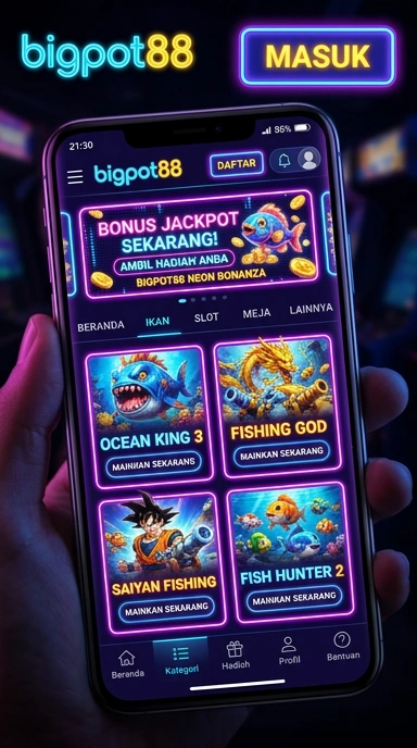 Tampilan antarmuka pengguna bigpot88 yang modern dan intuitif.